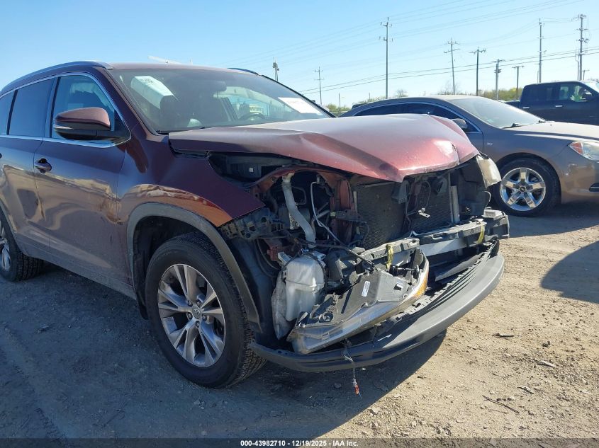 2015 Toyota Highlander Xle V6 VIN: 5TDJKRFH7FS212206 Lot: 43982710
