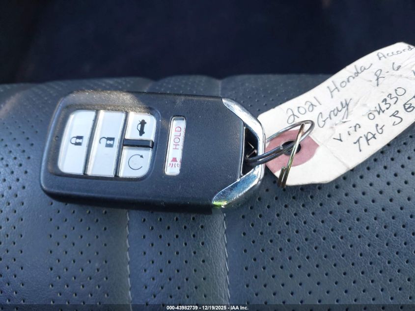 2021 Honda Accord Hybrid Ex-L VIN: 1HGCV3F52MA011330 Lot: 43982739