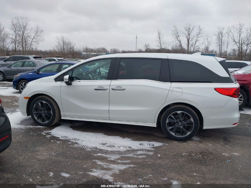 2022 Honda Odyssey Elite VIN: 5FNRL6H91NB065520 Lot: 43982749