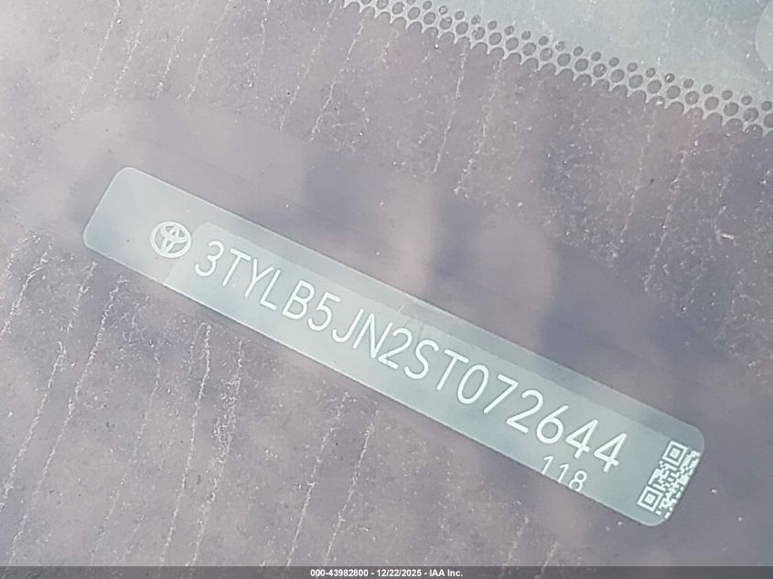 2025 Toyota Tacoma Sr5 VIN: 3TYLB5JN2ST072644 Lot: 43982800