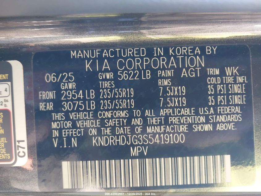 2019 Kia Sorento 2.4L Lx VIN: 5XYPG4A33KG510625 Lot: 43982951