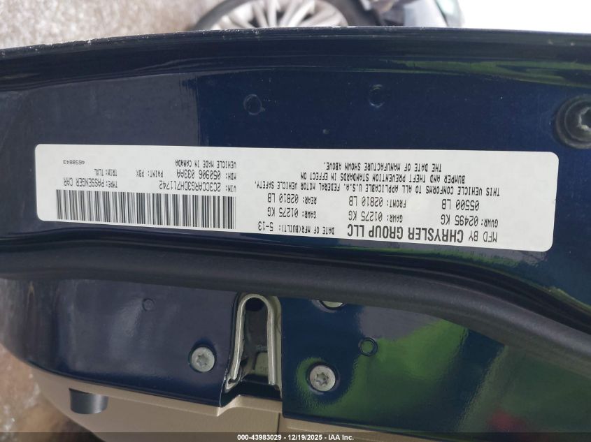 2013 Chrysler 300 Motown VIN: 2C3CCARG3DH711742 Lot: 43983029