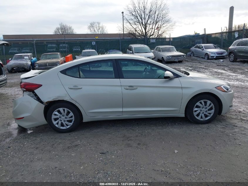 2017 Hyundai Elantra Se VIN: KMHD74LF0HU380123 Lot: 43983033