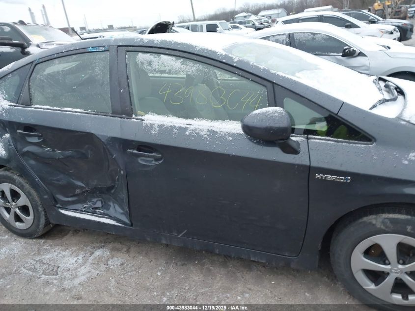 2013 Toyota Prius Two VIN: JTDKN3DU8D5617955 Lot: 43983044