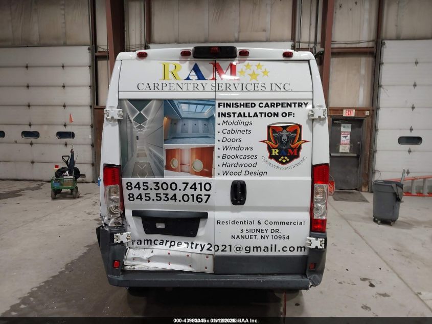 2018 Ram Promaster 2500 High Roof 136 Wb VIN: 3C6TRVCG6JE112648 Lot: 43983045