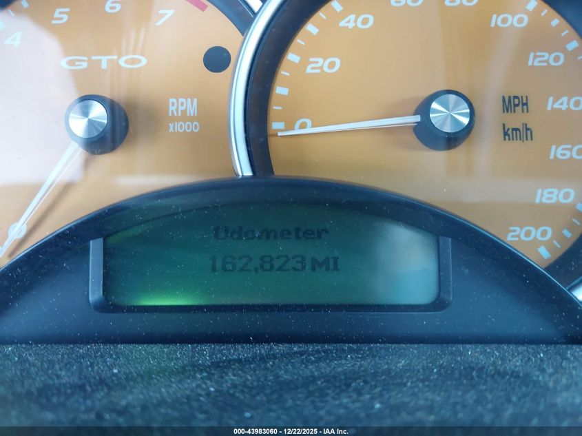 2006 Pontiac Gto VIN: 6G2VX12U16L561247 Lot: 43983060