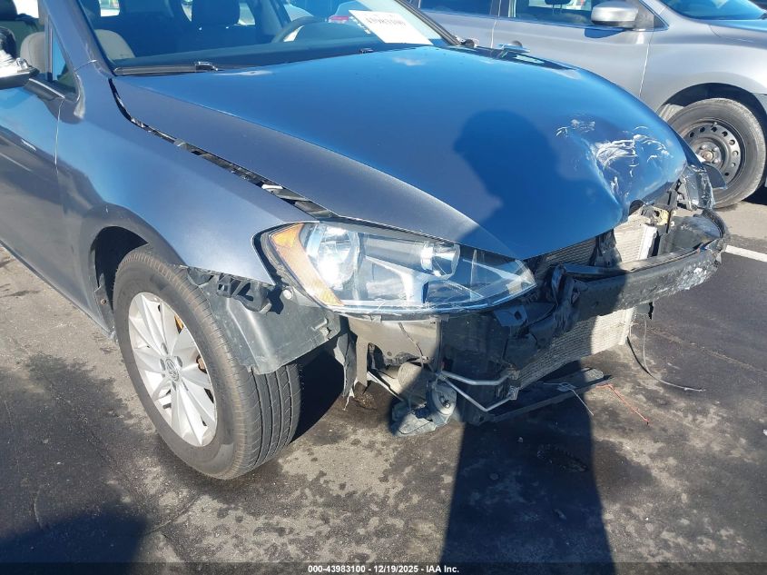 2016 Volkswagen Golf Tsi S 4-Door VIN: 3VW117AU9GM017766 Lot: 43983100