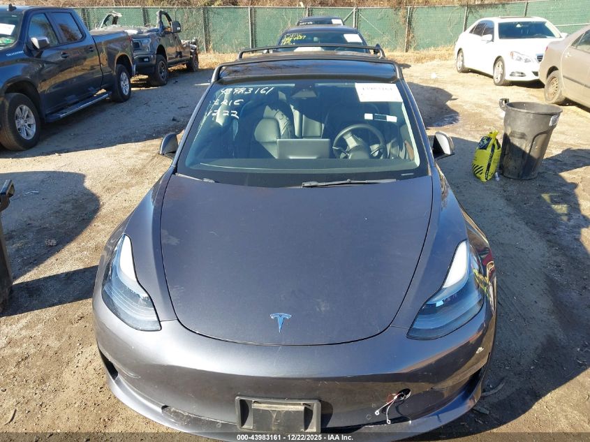 2022 Tesla Model 3 Long Range Dual Motor All-Wheel Drive VIN: 5YJ3E1EB7NF251430 Lot: 43983161