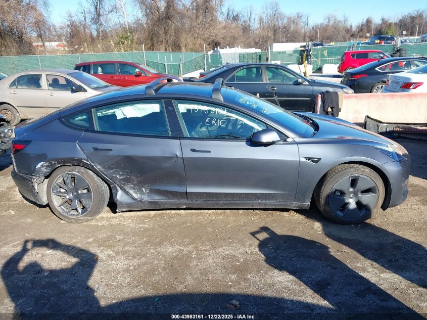 2022 Tesla Model 3 Long Range Dual Motor All-Wheel Drive VIN: 5YJ3E1EB7NF251430 Lot: 43983161