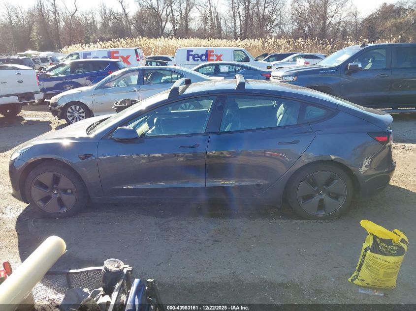 2022 Tesla Model 3 Long Range Dual Motor All-Wheel Drive VIN: 5YJ3E1EB7NF251430 Lot: 43983161