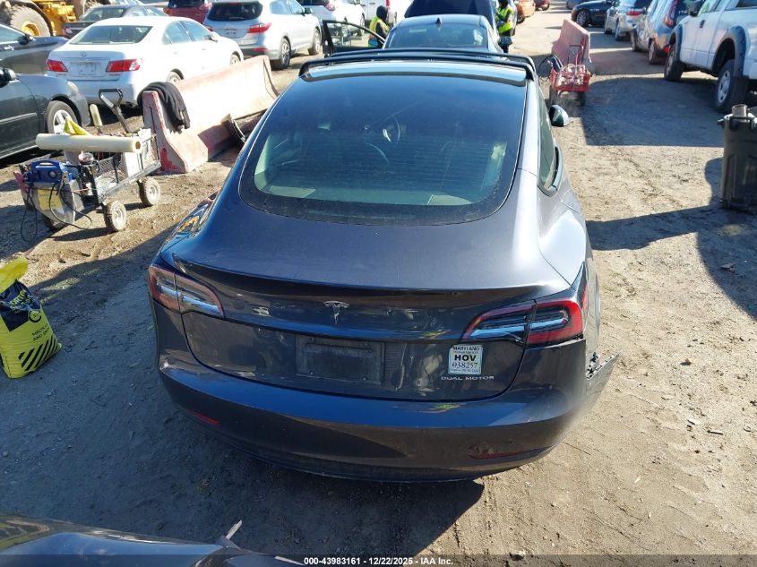 2022 Tesla Model 3 Long Range Dual Motor All-Wheel Drive VIN: 5YJ3E1EB7NF251430 Lot: 43983161