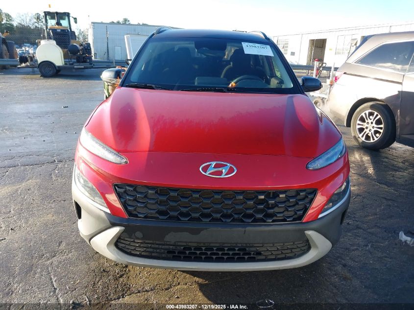 2022 Hyundai Kona Sel VIN: KM8K62AB7NU915958 Lot: 43983207
