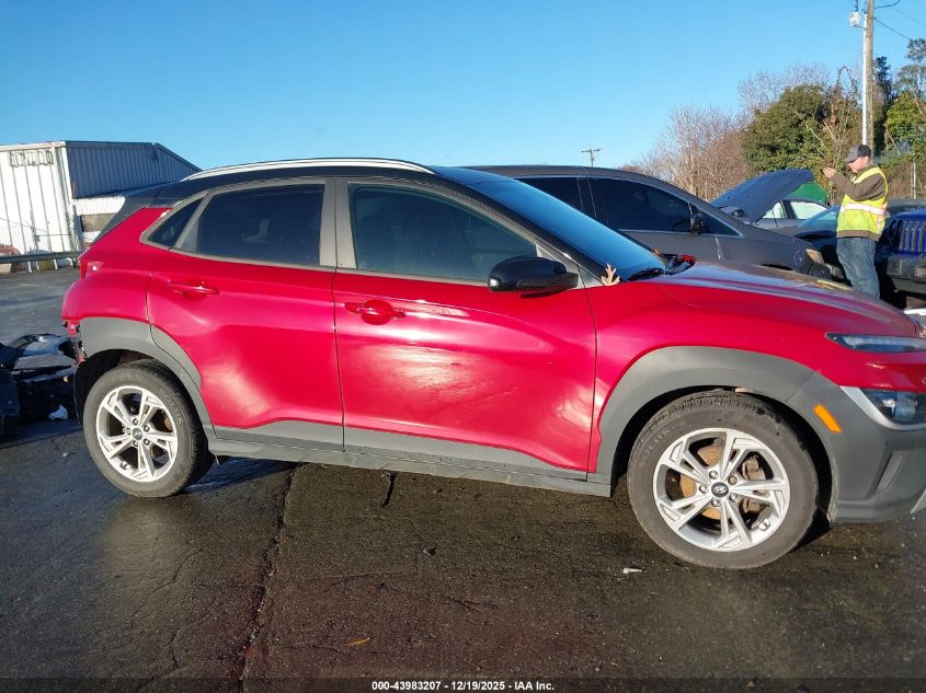 2022 Hyundai Kona Sel VIN: KM8K62AB7NU915958 Lot: 43983207
