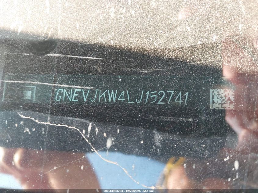 2020 Chevrolet Traverse Awd Rs VIN: 1GNEVJKW4LJ152741 Lot: 43983233