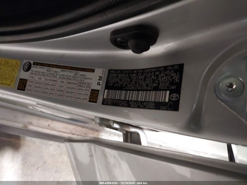 2021 Toyota Corolla Se VIN: JTDS4MCE9MJ055462 Lot: 43983252