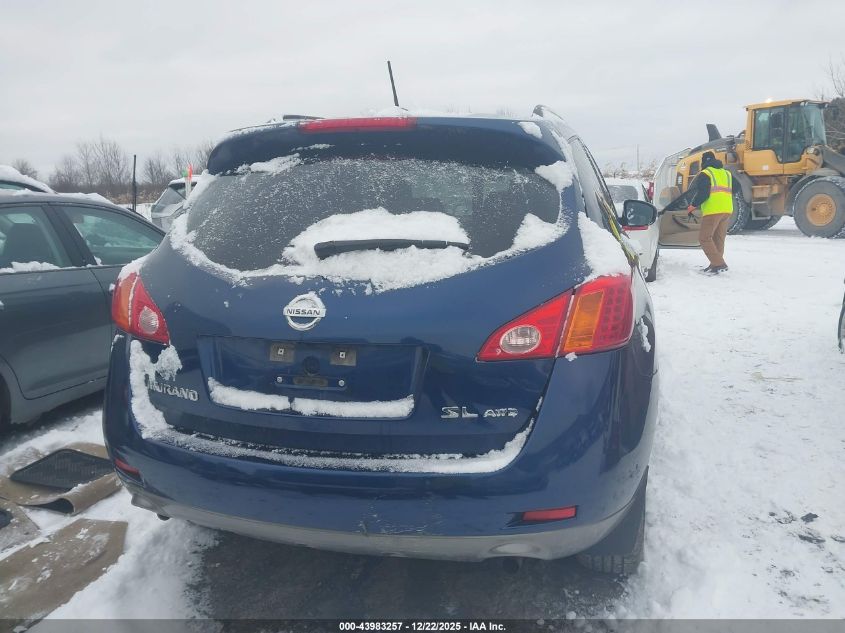 2010 Nissan Murano Sl VIN: JN8AZ1MW2AW132436 Lot: 43983257