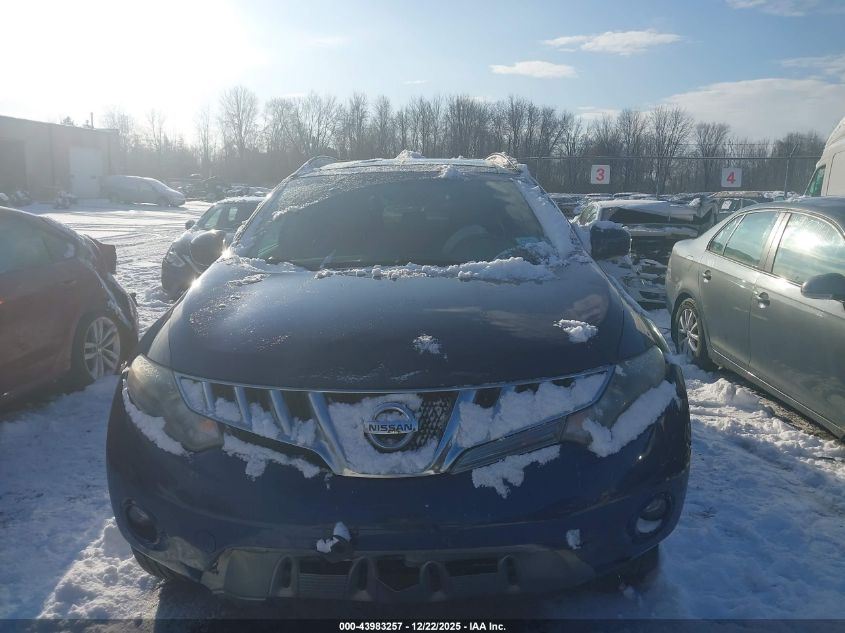 2010 Nissan Murano Sl VIN: JN8AZ1MW2AW132436 Lot: 43983257