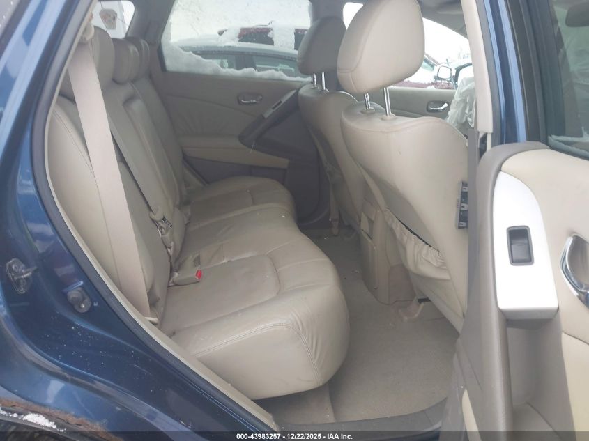 2010 Nissan Murano Sl VIN: JN8AZ1MW2AW132436 Lot: 43983257