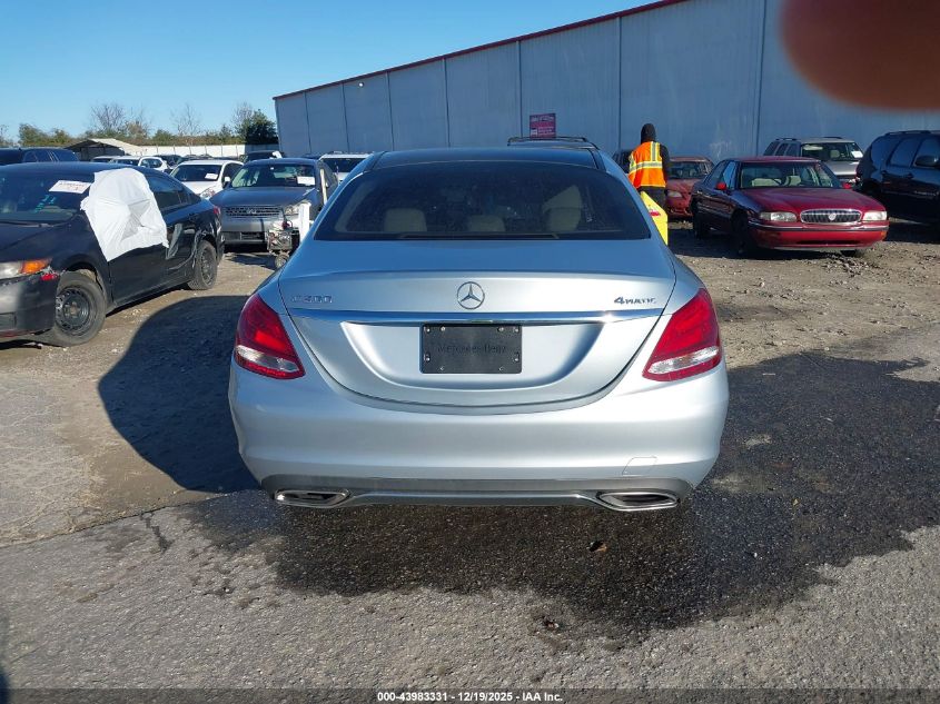 2016 Mercedes-Benz C 300 4Matic VIN: 55SWF4KB2GU141919 Lot: 43983331