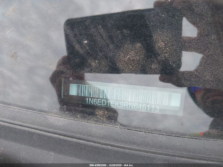 2024 Nissan Frontier S 4X4 VIN: 1N6ED1EK9RN646113 Lot: 43983360