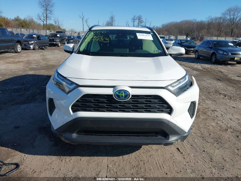 2022 Toyota Rav4 Hybrid Xle VIN: JTMRWRFV1ND159042 Lot: 43983431