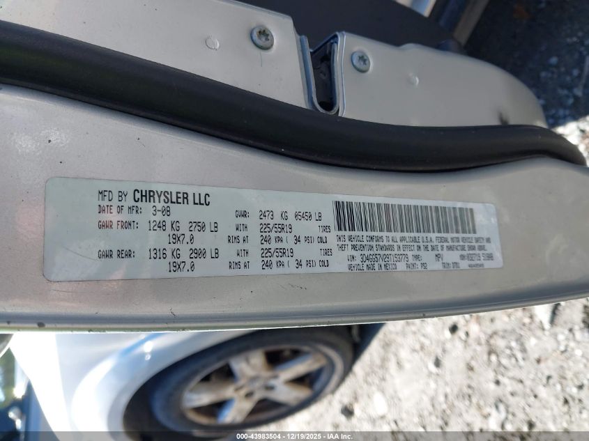 2009 Dodge Journey Sxt VIN: 3D4GG57V29T153779 Lot: 43983504