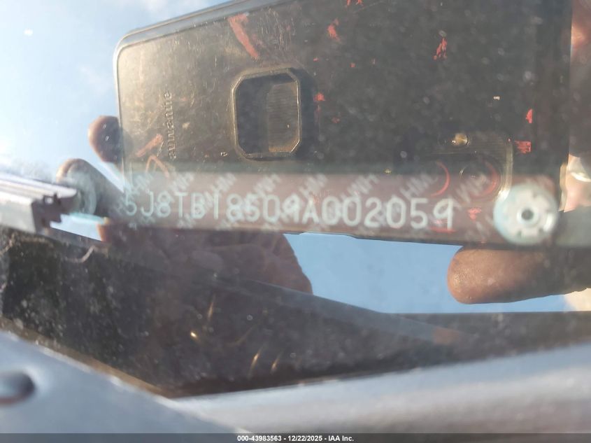 2009 Acura Rdx VIN: 5J8TB18509A002059 Lot: 43983563