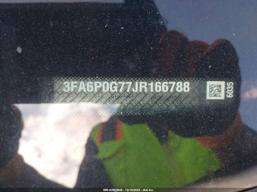 2018 Ford Fusion S VIN: 3FA6P0G77JR166788 Lot: 43983645