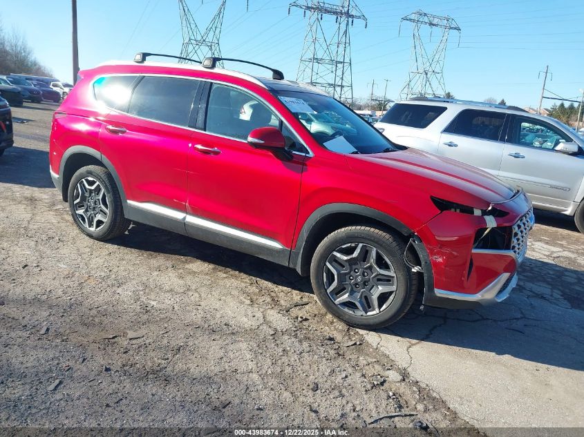 2021 Hyundai Santa Fe Limited VIN: 5NMS4DAL4MH368782 Lot: 43983674