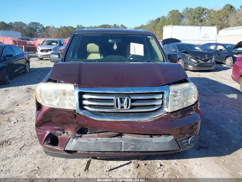 2014 Honda Pilot Lx VIN: 5FNYF3H2XEB005224 Lot: 43983717