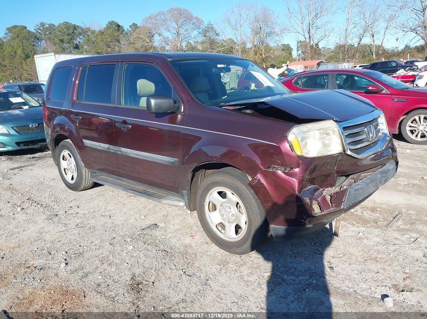 5FNYF3H2XEB005224 2014 Honda Pilot Lx auction photo 1