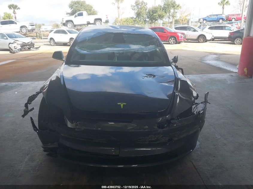 2025 Tesla Model 3 Long Range Rear-Wheel Drive/Standard Rear-Wheel Drive VIN: 5YJ3E1EAXSF995879 Lot: 43983752
