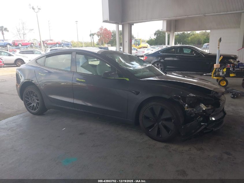 2025 Tesla Model 3 Long Range Rear-Wheel Drive/Standard Rear-Wheel Drive VIN: 5YJ3E1EAXSF995879 Lot: 43983752