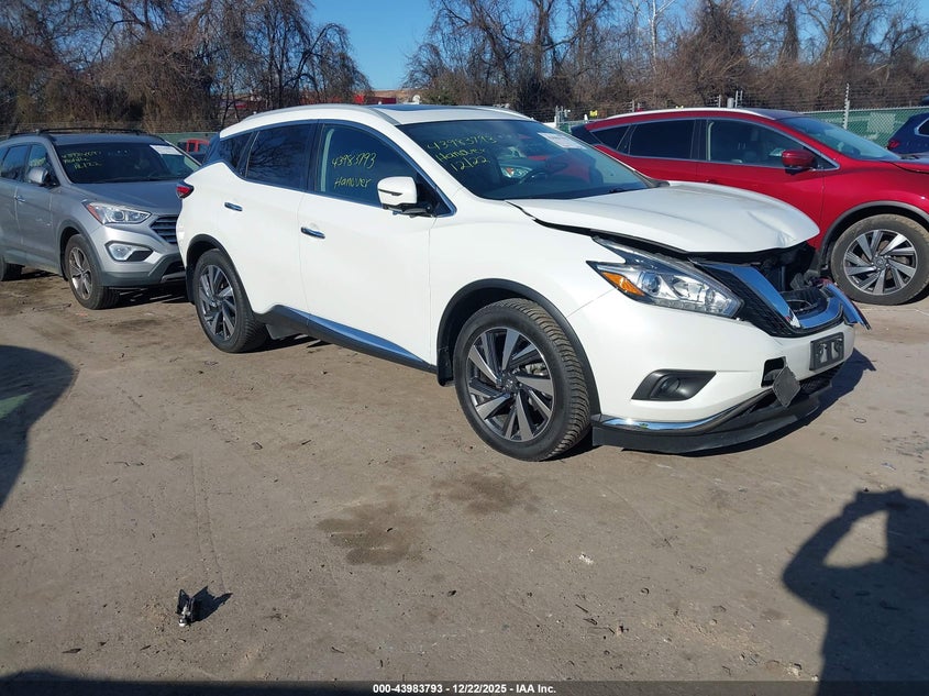 5N1AZ2MH7JN176713 2018 Nissan Murano Platinum auction photo 1