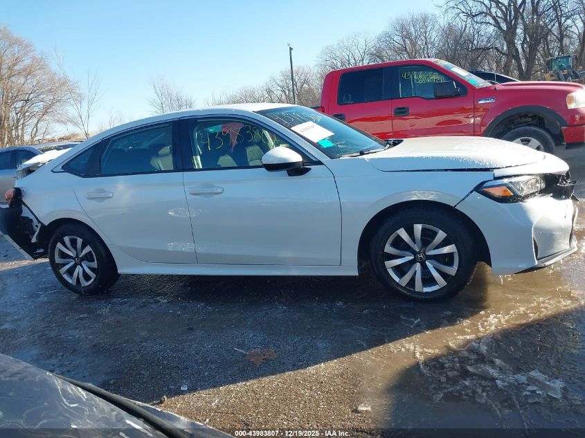 2026 Honda Civic Lx VIN: 2HGFE2F2XTH527478 Lot: 43983807