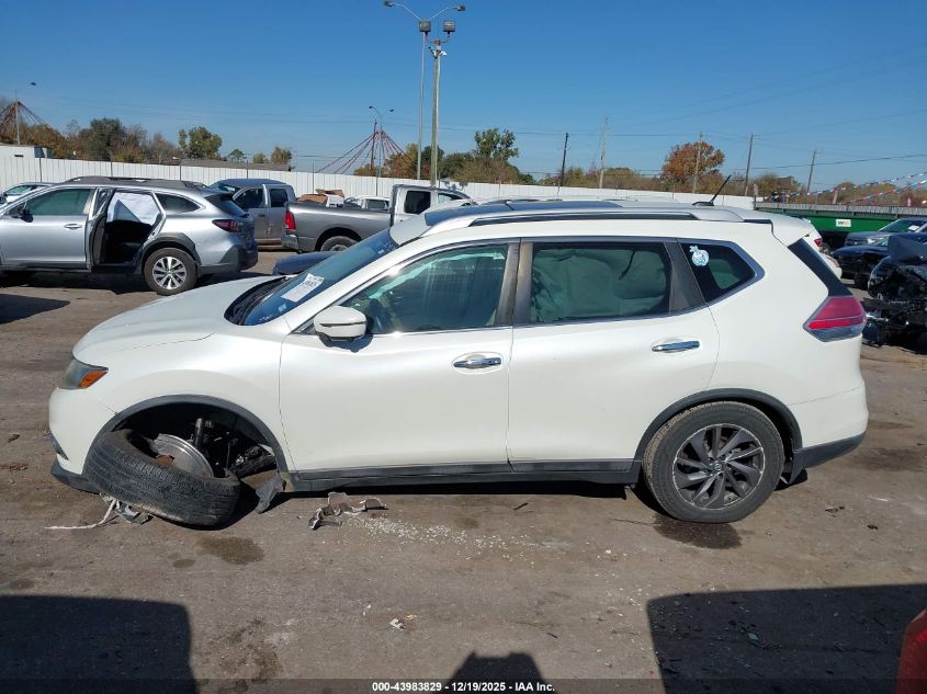 2016 Nissan Rogue Sl VIN: 5N1AT2MTXGC759481 Lot: 43983829
