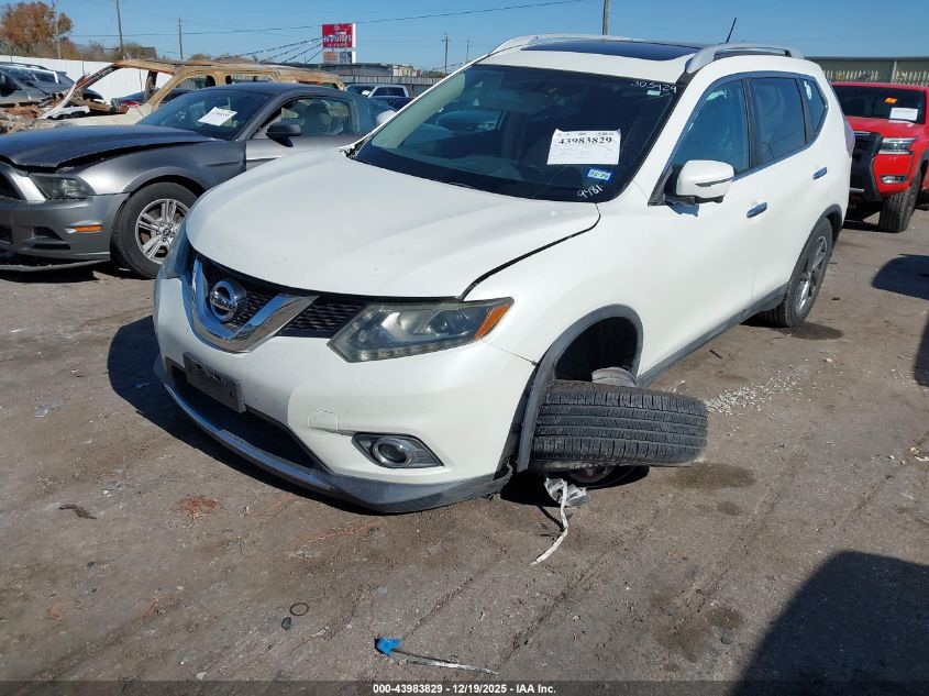 2016 Nissan Rogue Sl VIN: 5N1AT2MTXGC759481 Lot: 43983829
