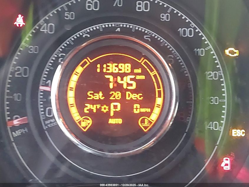 2013 Fiat 500 Sport VIN: 3C3CFFBR4DT741842 Lot: 43983851