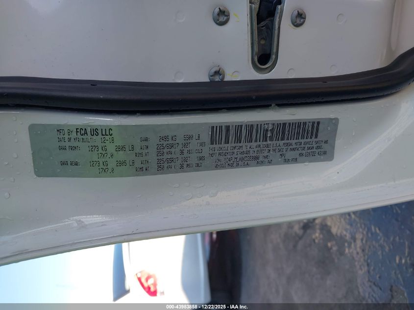 2019 Jeep Cherokee Latitude Plus 4X4 VIN: 1C4PJMLX8KD359880 Lot: 43983858