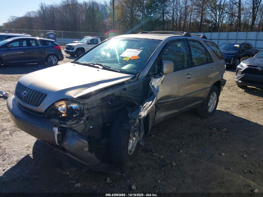 2000 Lexus Rx 300 VIN: JT6GF10U2Y0079440 Lot: 43983868