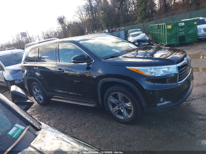 2015 Toyota Highlander Limited V6 VIN: 5TDDKRFH3FS204598 Lot: 43983894