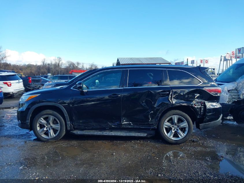 2015 Toyota Highlander Limited V6 VIN: 5TDDKRFH3FS204598 Lot: 43983894