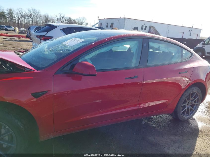 2022 Tesla Model 3 Long Range Dual Motor All-Wheel Drive VIN: 5YJ3E1EB5NF175500 Lot: 43983923