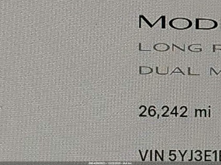 2022 Tesla Model 3 Long Range Dual Motor All-Wheel Drive VIN: 5YJ3E1EB5NF175500 Lot: 43983923