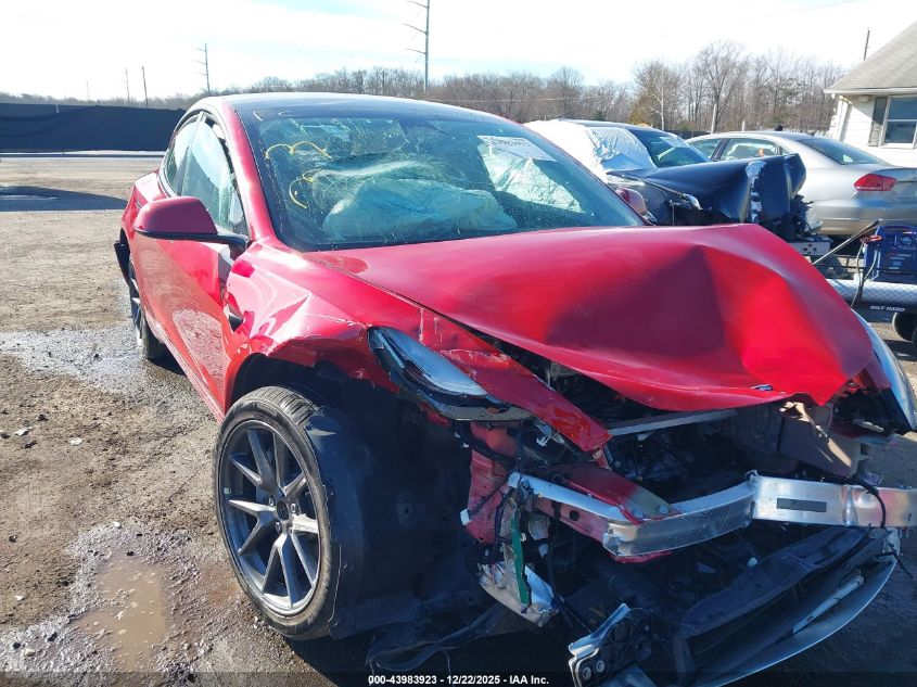 2022 Tesla Model 3 Long Range Dual Motor All-Wheel Drive VIN: 5YJ3E1EB5NF175500 Lot: 43983923