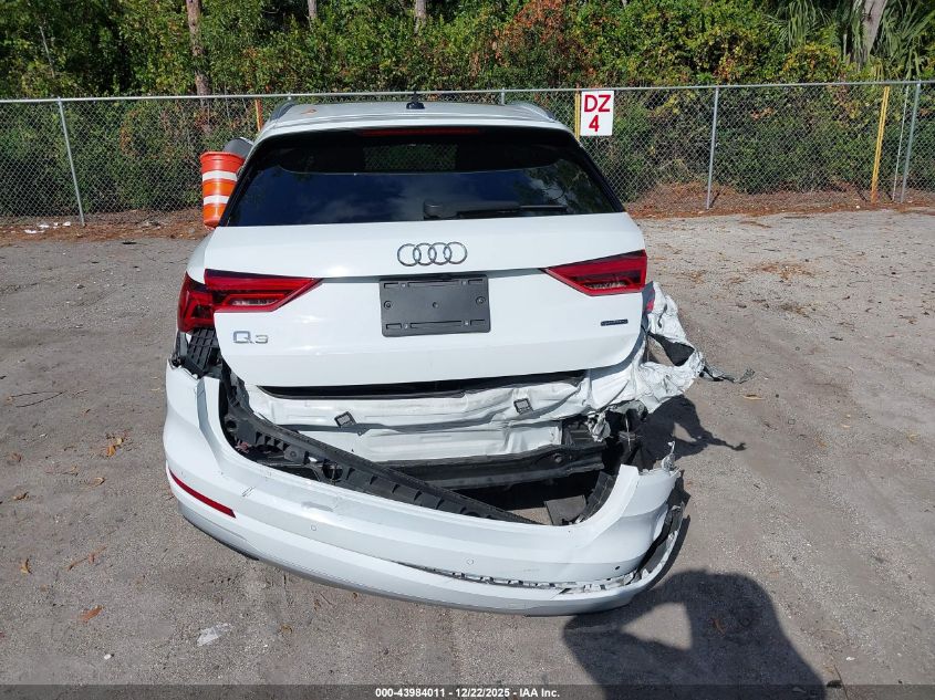 2021 Audi Q3 Premium 40 Tfsi Quattro Tiptronic VIN: WA1AUCF3XM1147707 Lot: 43984011