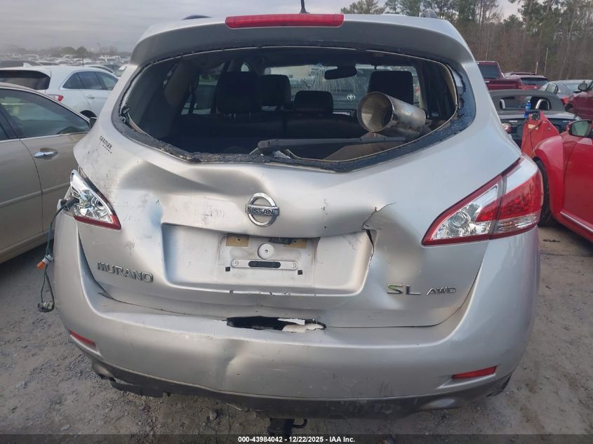 2012 Nissan Murano Sl VIN: JN8AZ1MW7CW233703 Lot: 43984042