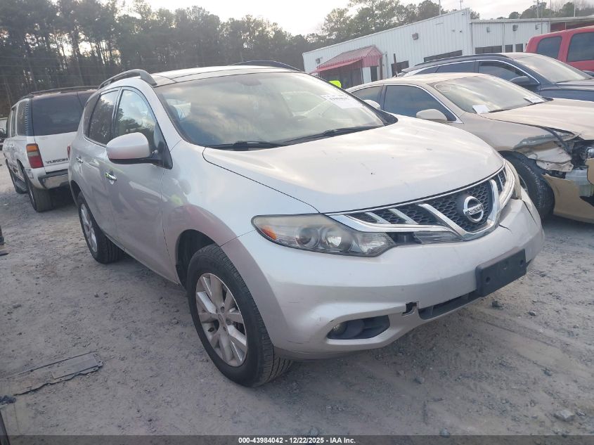 2012 Nissan Murano Sl VIN: JN8AZ1MW7CW233703 Lot: 43984042