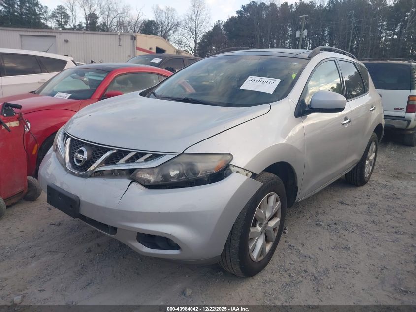 2012 Nissan Murano Sl VIN: JN8AZ1MW7CW233703 Lot: 43984042