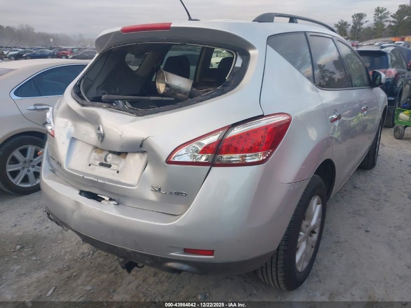 2012 Nissan Murano Sl VIN: JN8AZ1MW7CW233703 Lot: 43984042